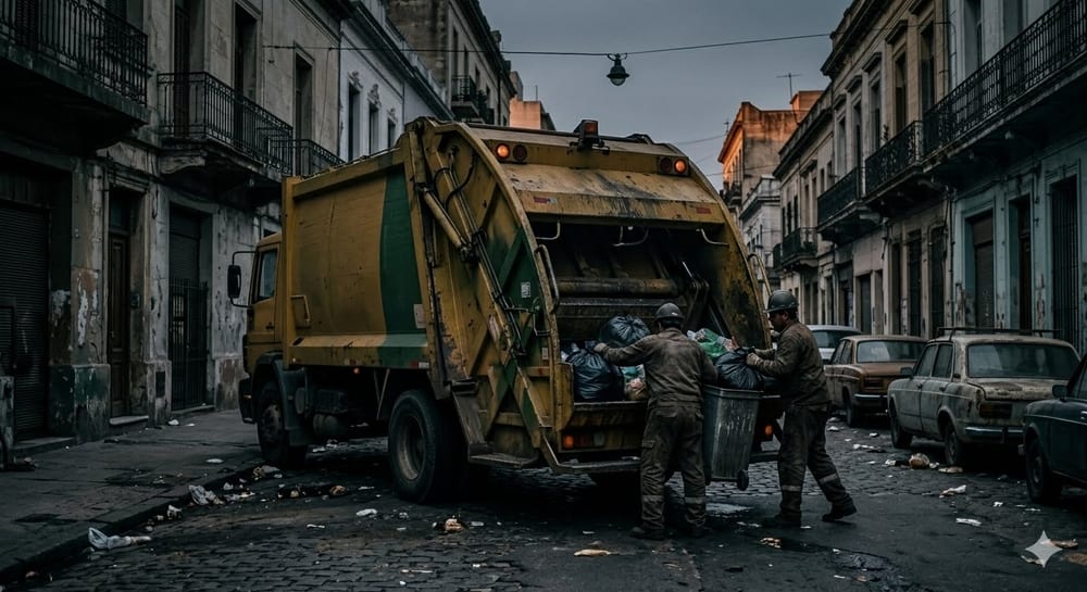 Camiones de recolección y servicios ambientales — antes, sin sistema de gestión de flota
