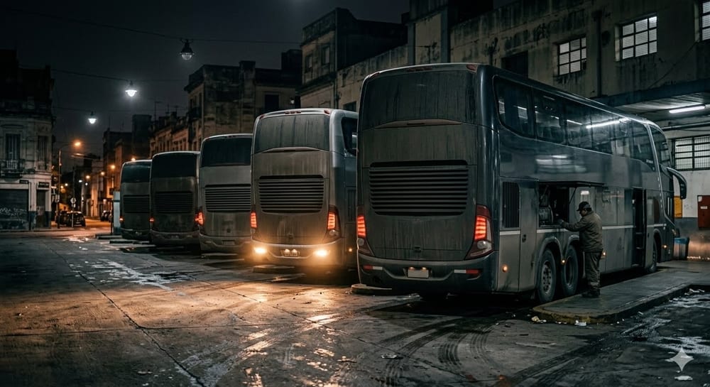 Colectivos de transporte de pasajeros — antes, sin sistema de gestión de flota